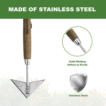 Triangle Head Hoe, 15'' Scuffle Hoe for Weeding in Raised Bed