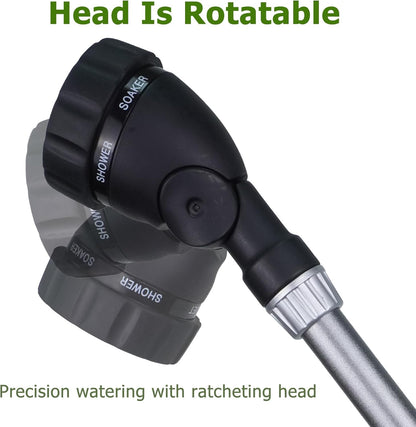 Heavy Duty Watering Wand, 22-Inch Long Metal Garden Hose Wand with Adjustable Rotating Head, Hose Nozzle Sprayer with Thumb Control, Perfect for Hanging Baskets,Shrubs and Plants