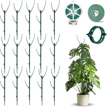 5pack Adjustable Plant Support Pole – Stackable Indoor/Outdoor Support Pole with Clamps, Suitable for Supporting Monstera and Climbing Plants, Garden Accessories, Perfect Replacement for Plant Stakes