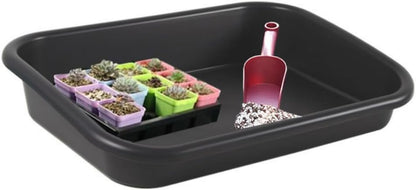 Garden Tidy Tray, Multifunctional One Piece Potting Tray for Seeding, Mixing, Growing and Pot Storage, Succulent and Cactus Soil Potting Mix Tray 23"x16.4"x4.3",Green
