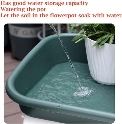 Garden Tidy Tray, Multifunctional One Piece Potting Tray for Seeding, Mixing, Growing and Pot Storage, Succulent and Cactus Soil Potting Mix Tray 23"x16.4"x4.3",Green