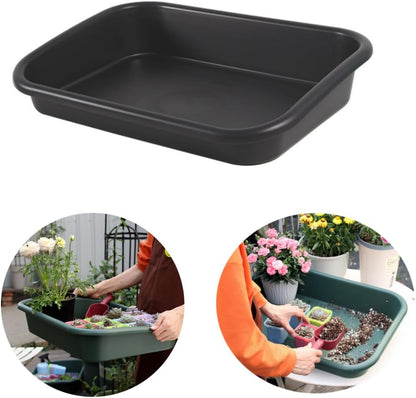 Garden Tidy Tray, Multifunctional One Piece Potting Tray for Seeding, Mixing, Growing and Pot Storage, Succulent and Cactus Soil Potting Mix Tray 23"x16.4"x4.3",Green