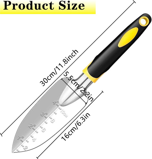 Garden Shovel Trowel Garden Tool with Measurement Mark Aluminum Hand Shovel