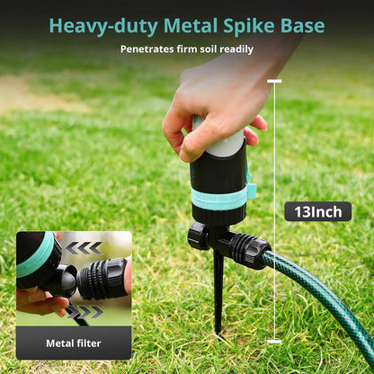 360°Rotating Sprinkler for Yard, Heavy Duty Water Sprinkler for Lawn