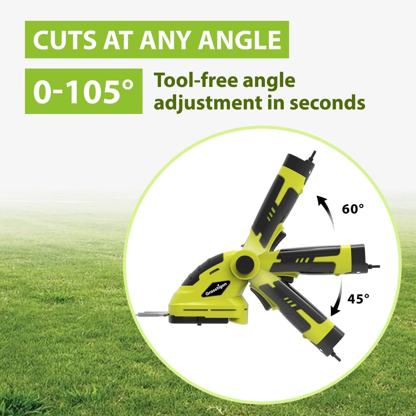 7.2V Hedge Trimmer Cordless, 2 in 1 Grass Shear Handheld, Electric Bush Trimmer, Lightweight Rechargeable Shrub Trimmer for Garden Yard Lawn (Orange)