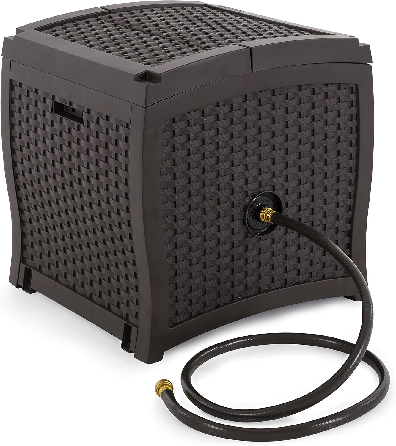 Hose Reel with Smart Trak Hose Guide, Water-Tight Connection, Durable Resin Construction, 225' Hose Capacity, Brown, Made in the USA