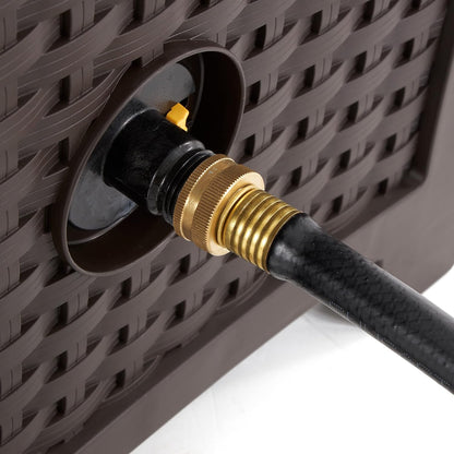 Hose Reel with Smart Trak Hose Guide, Water-Tight Connection, Durable Resin Construction, 225' Hose Capacity, Brown, Made in the USA