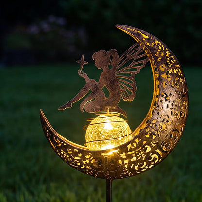 Solar Garden Decor Lights, IP44 Waterproof Metal Butterfly Solar Watering Can Lights Outdoor Decor for Yard Pathway Patio Lawn, Gifts for Women Mom Grandma Birthday