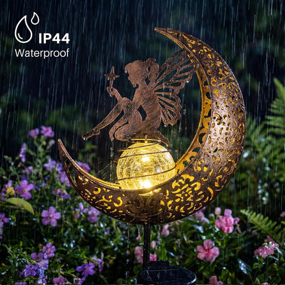 Solar Garden Decor Lights, IP44 Waterproof Metal Butterfly Solar Watering Can Lights Outdoor Decor for Yard Pathway Patio Lawn, Gifts for Women Mom Grandma Birthday