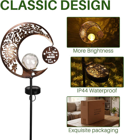 Solar Garden Decor Lights, IP44 Waterproof Metal Butterfly Solar Watering Can Lights Outdoor Decor for Yard Pathway Patio Lawn, Gifts for Women Mom Grandma Birthday