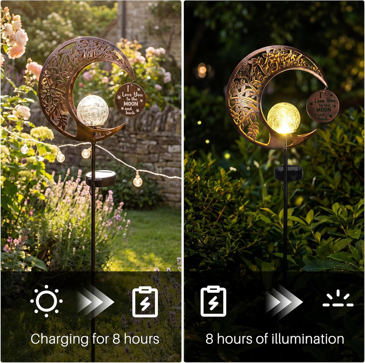 Solar Garden Decor Lights, IP44 Waterproof Metal Butterfly Solar Watering Can Lights Outdoor Decor for Yard Pathway Patio Lawn, Gifts for Women Mom Grandma Birthday