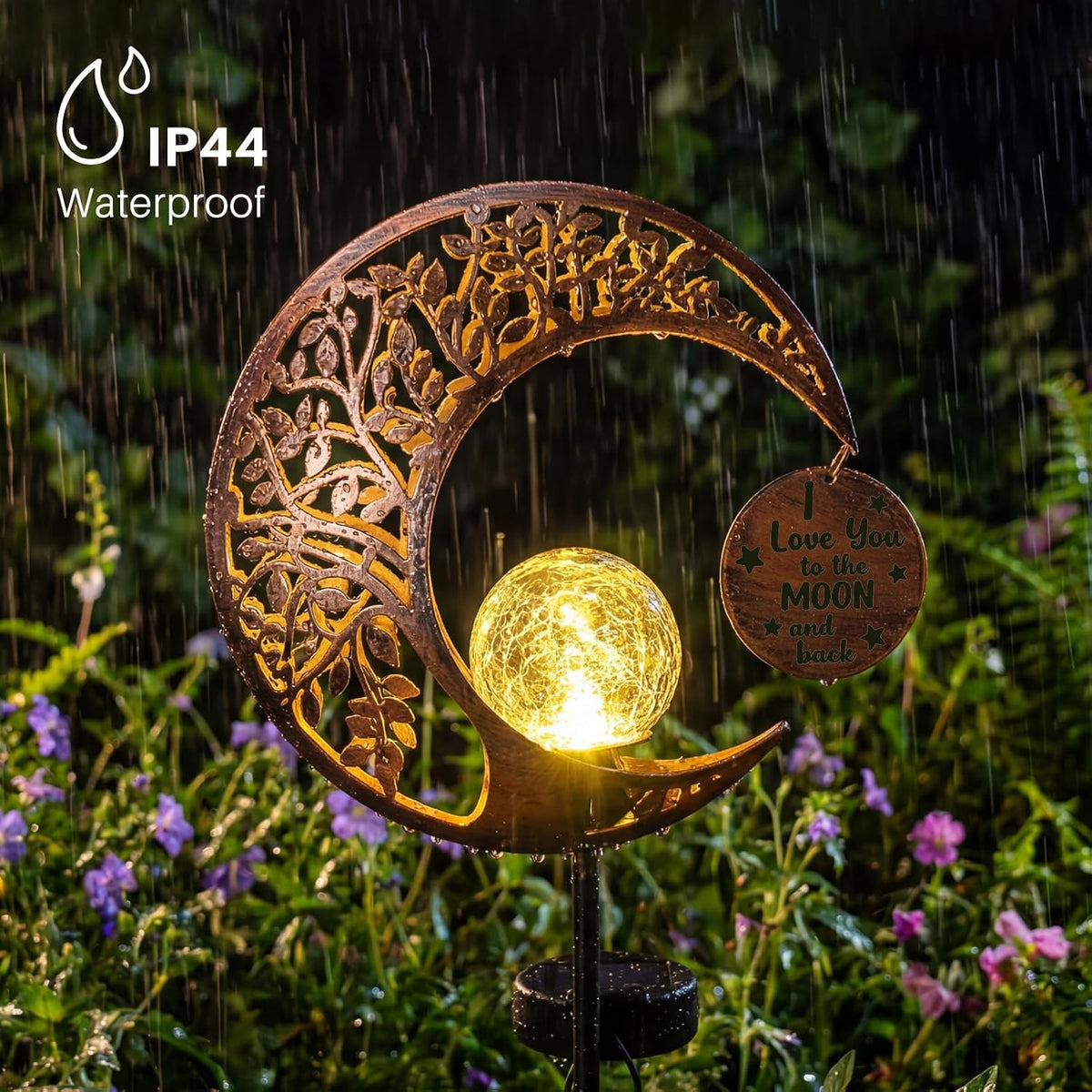 Solar Garden Decor Lights, IP44 Waterproof Metal Butterfly Solar Watering Can Lights Outdoor Decor for Yard Pathway Patio Lawn, Gifts for Women Mom Grandma Birthday