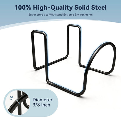 Heavy Duty Garden Hose Holder for Fence, Fits 0.75"-1.25" Railings
