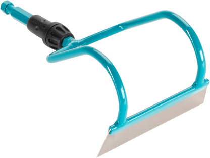 combisystem Draw Hoe: Garden Hoe for Weeding and loosening the Soil Under Great Loads, 12 cm Working Width, Rust-Free Stainless Steel Blade, fits on combisystem Handles (3192-20)