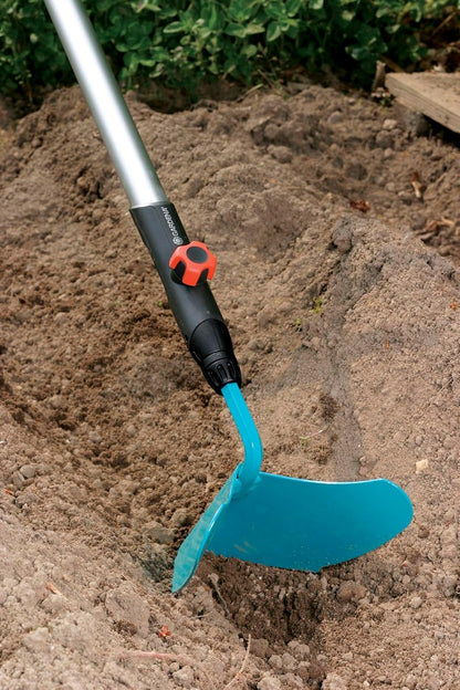 combisystem Draw Hoe: Garden Hoe for Weeding and loosening the Soil Under Great Loads, 12 cm Working Width, Rust-Free Stainless Steel Blade, fits on combisystem Handles (3192-20)