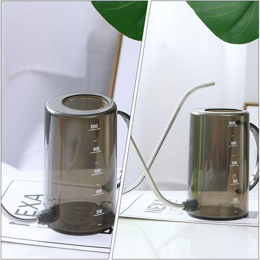 Totority Transparent Watering can with Scale Long Spout Watering can for Indoor Houseplants Succulents and High Plants Precision Watering Tool 14.56 X 6.69 X 3.93 in