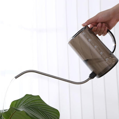 Totority Transparent Watering can with Scale Long Spout Watering can for Indoor Houseplants Succulents and High Plants Precision Watering Tool 14.56 X 6.69 X 3.93 in