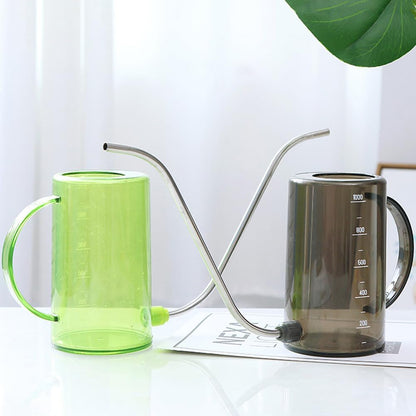 Totority Transparent Watering can with Scale Long Spout Watering can for Indoor Houseplants Succulents and High Plants Precision Watering Tool 14.56 X 6.69 X 3.93 in