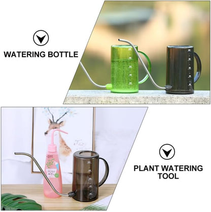 Totority Transparent Watering can with Scale Long Spout Watering can for Indoor Houseplants Succulents and High Plants Precision Watering Tool 14.56 X 6.69 X 3.93 in