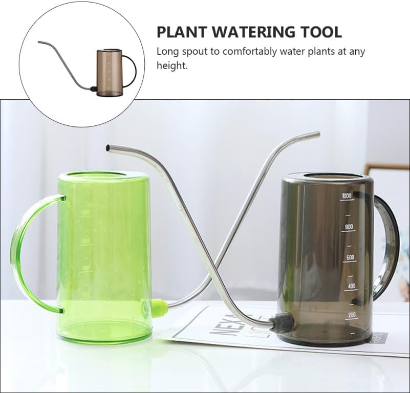 Totority Transparent Watering can with Scale Long Spout Watering can for Indoor Houseplants Succulents and High Plants Precision Watering Tool 14.56 X 6.69 X 3.93 in