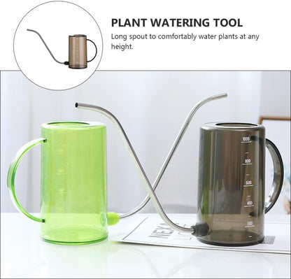 Totority Transparent Watering can with Scale Long Spout Watering can for Indoor Houseplants Succulents and High Plants Precision Watering Tool 14.56 X 6.69 X 3.93 in