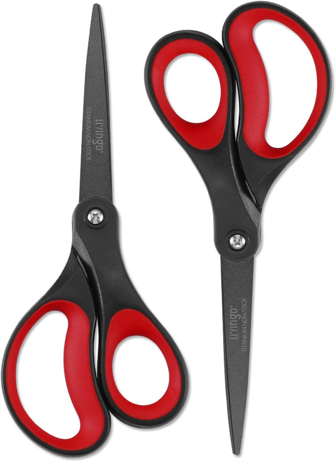 Scissors All Purpose Heavy Duty 8" Office Titanium Non Stick 2 Pack