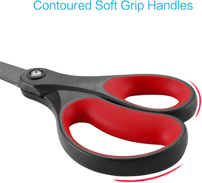 Scissors All Purpose Heavy Duty 8" Office Titanium Non Stick 2 Pack