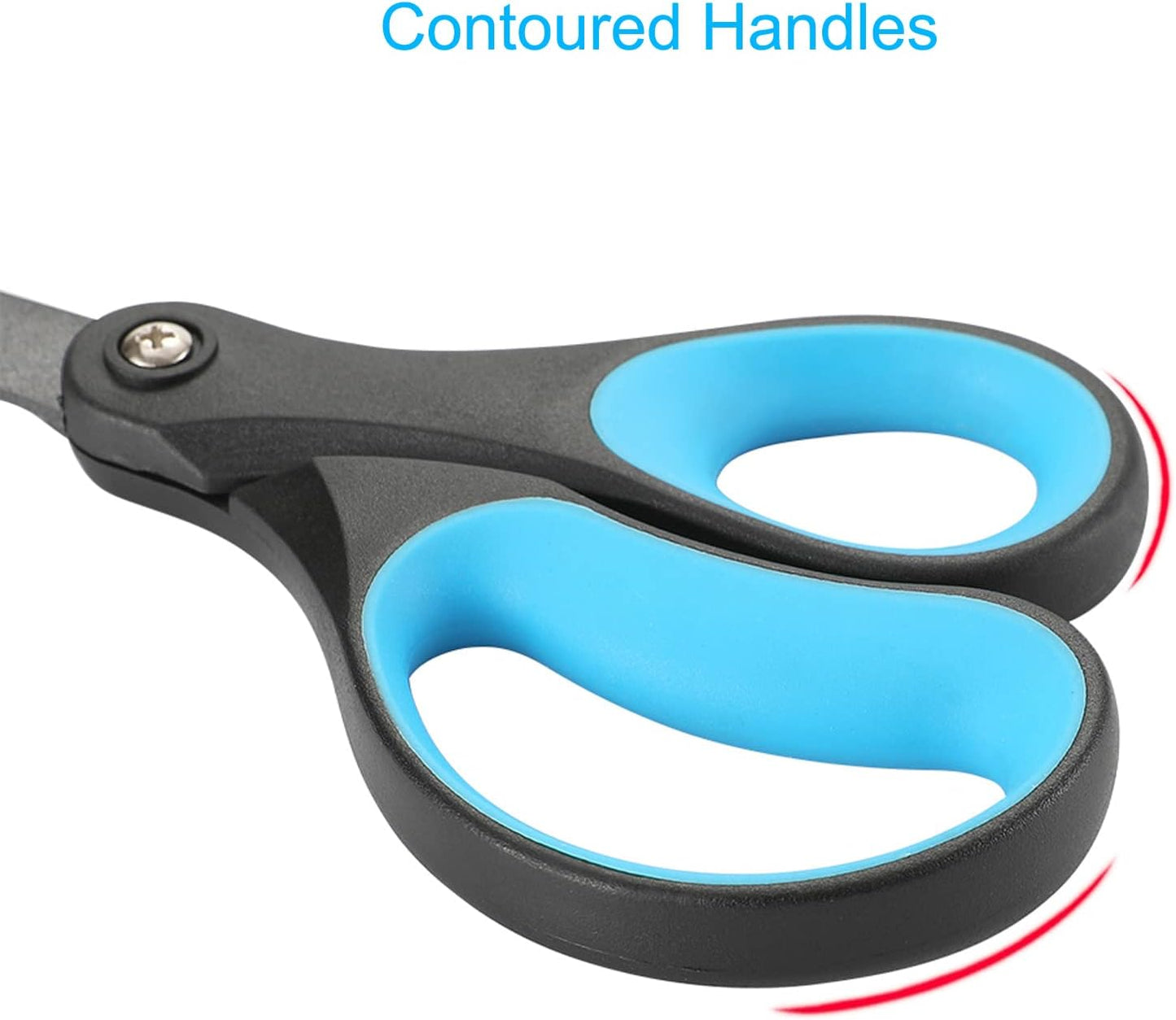 Scissors All Purpose Heavy Duty 8" Office Titanium Non Stick 2 Pack