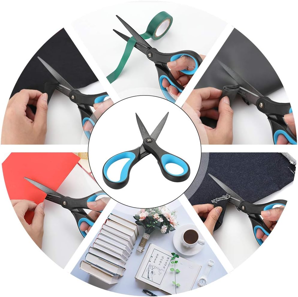 Scissors All Purpose Heavy Duty 8" Office Titanium Non Stick 2 Pack