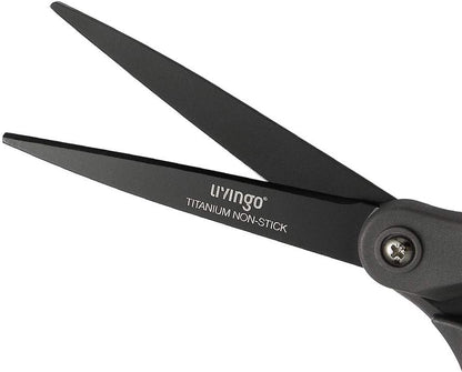 Scissors All Purpose Heavy Duty 8" Office Titanium Non Stick 2 Pack