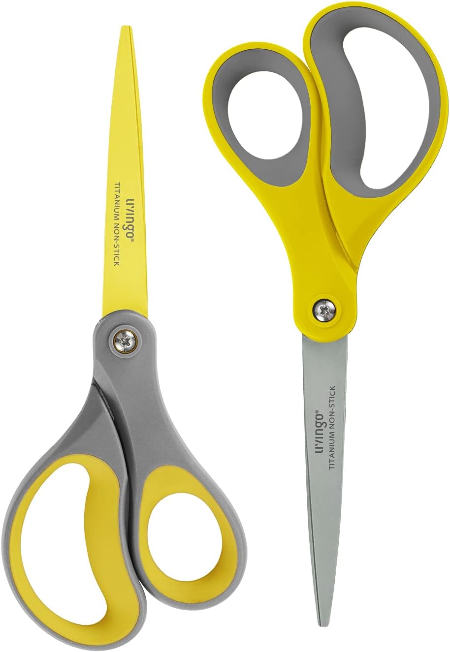 Scissors All Purpose Heavy Duty 8" Office Titanium Non Stick 2 Pack