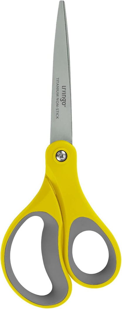 Scissors All Purpose Heavy Duty 8" Office Titanium Non Stick 2 Pack