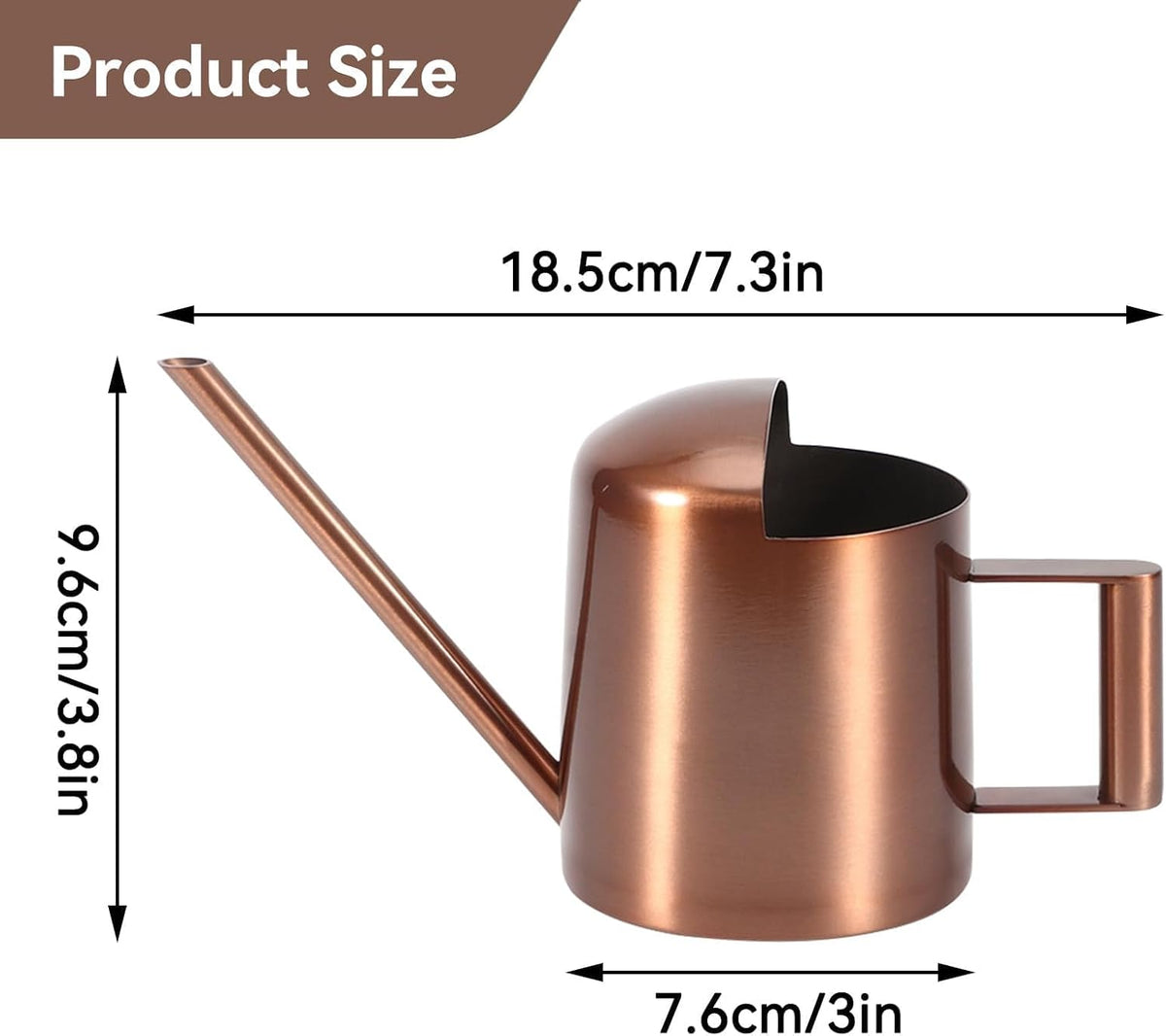10oz/300ml Watering Can Indoor Plants, Long Spout Small Watering Sprinkling Pot Mini Stainless Steel Water Can Garden Water Pot for Indoor House Plants Bonsai