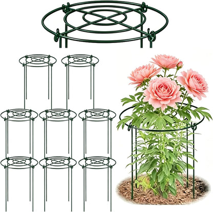8 Pack Peony Cages and Supports, 11.5" D x 12" H