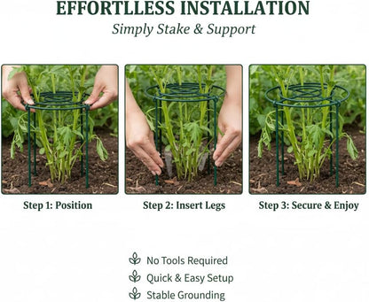 8 Pack Peony Cages and Supports, 11.5" D x 12" H