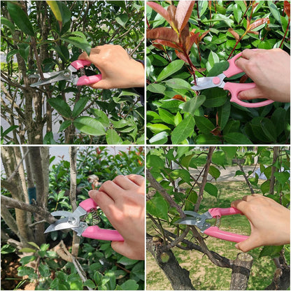 Garden Scissors 3Pcs Floral Shears with 3 Different Blades,Floral Scissors with Comfortable Grip Handle for Cutting Flowers Trimming Plants