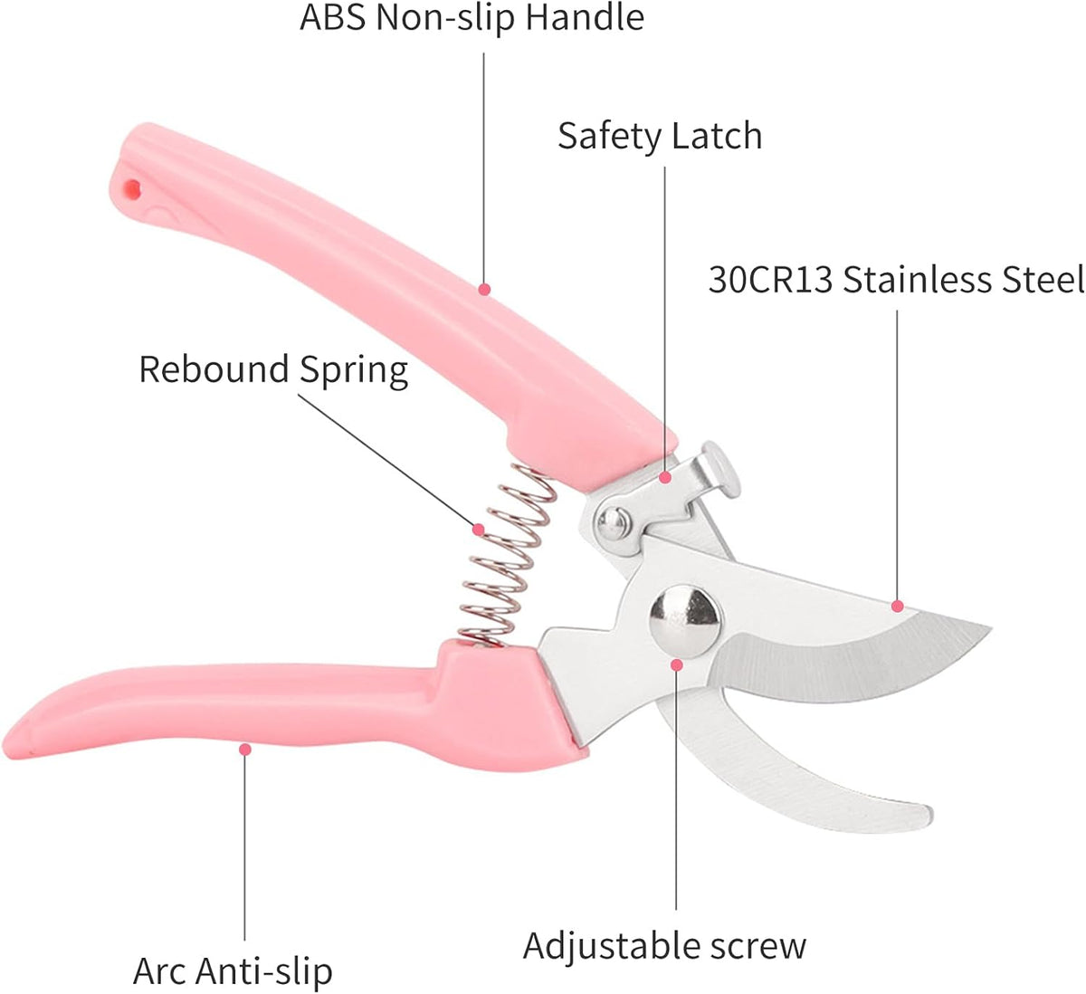 Garden Scissors 3Pcs Floral Shears with 3 Different Blades,Floral Scissors with Comfortable Grip Handle for Cutting Flowers Trimming Plants
