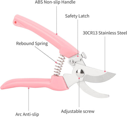 Garden Scissors 3Pcs Floral Shears with 3 Different Blades,Floral Scissors with Comfortable Grip Handle for Cutting Flowers Trimming Plants