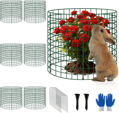 6 Pack 12x12 Inch Plant Protector Cages, Wire Plant Cover for Animals