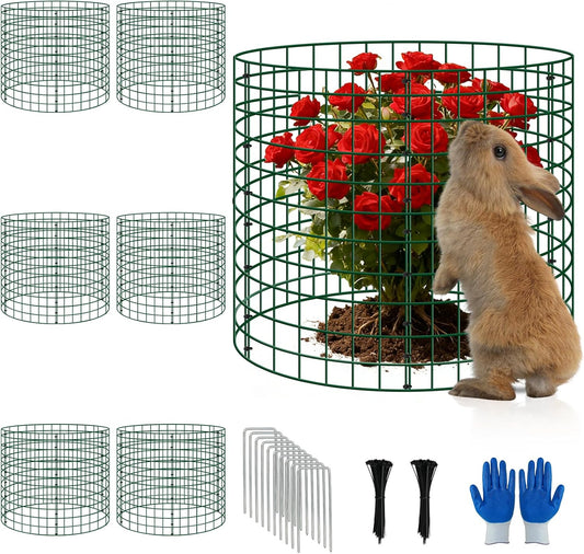 6 Pack 12x12 Inch Plant Protector Cages, Wire Plant Cover for Animals