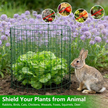 6 Pack 12x12 Inch Plant Protector Cages, Wire Plant Cover for Animals