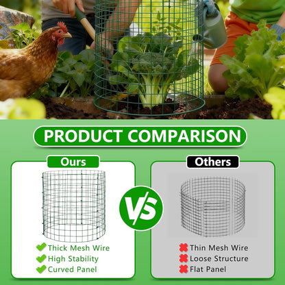 6 Pack 12x12 Inch Plant Protector Cages, Wire Plant Cover for Animals