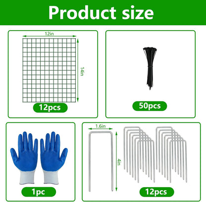 6 Pack 12x12 Inch Plant Protector Cages, Wire Plant Cover for Animals