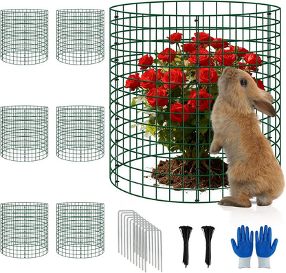 6 Pack 12x12 Inch Plant Protector Cages, Wire Plant Cover for Animals