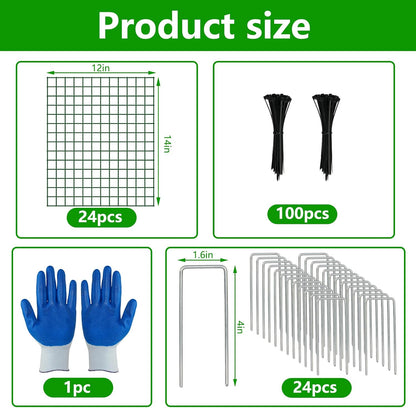 6 Pack 12x12 Inch Plant Protector Cages, Wire Plant Cover for Animals