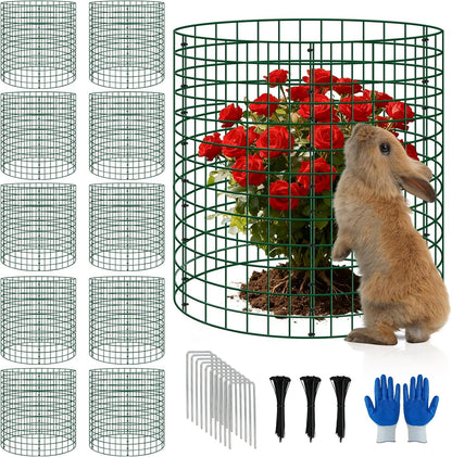 6 Pack 12x12 Inch Plant Protector Cages, Wire Plant Cover for Animals