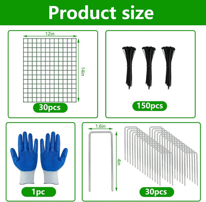 6 Pack 12x12 Inch Plant Protector Cages, Wire Plant Cover for Animals