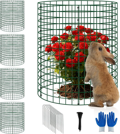 6 Pack 12x12 Inch Plant Protector Cages, Wire Plant Cover for Animals