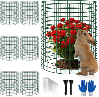 6 Pack 12x12 Inch Plant Protector Cages, Wire Plant Cover for Animals