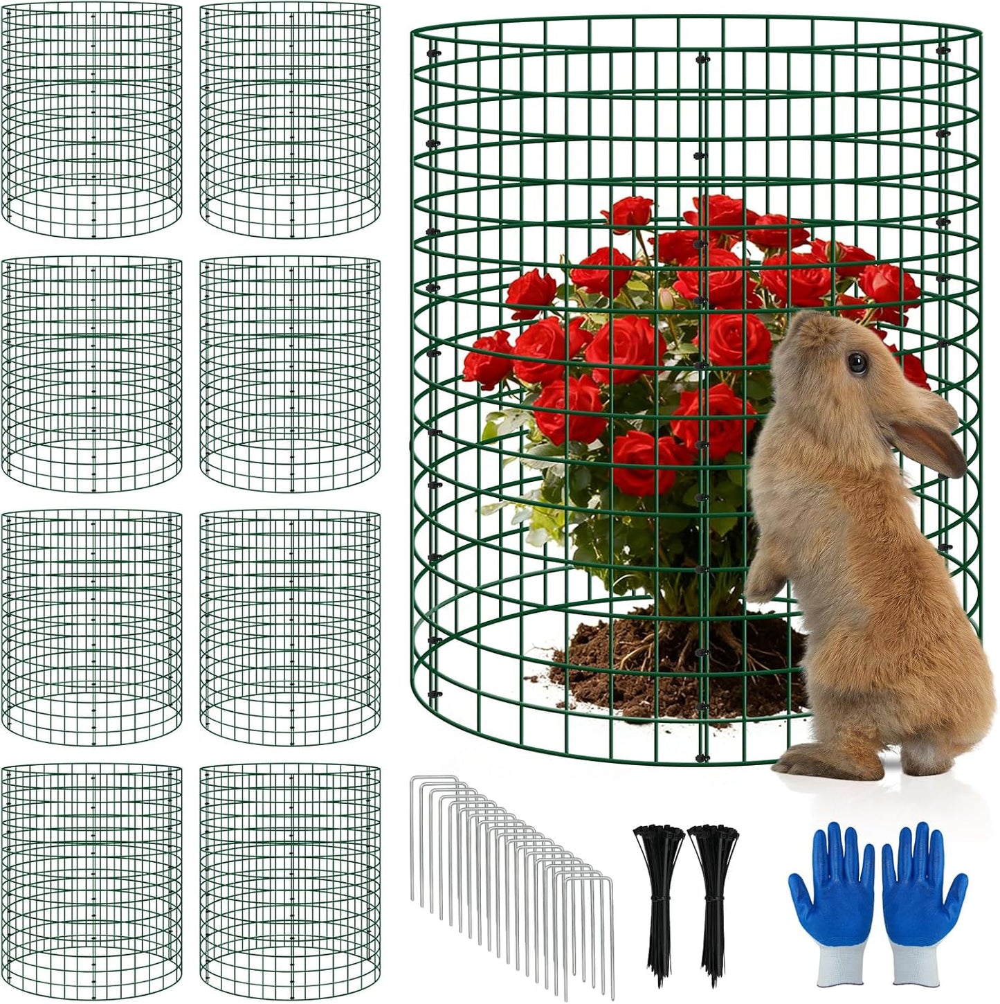 6 Pack 12x12 Inch Plant Protector Cages, Wire Plant Cover for Animals